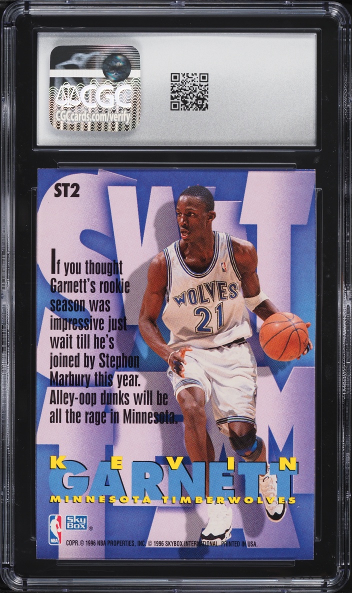1996 Skybox Z-Force Swat Team Kevin Garnett #ST2 CGC 7 NRMT