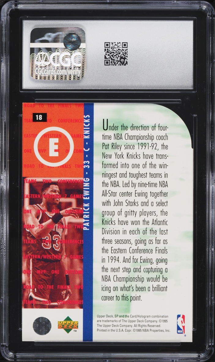 1994 SP Championship Die-Cut Patrick Ewing #18 CGC 6.5 EXMT+