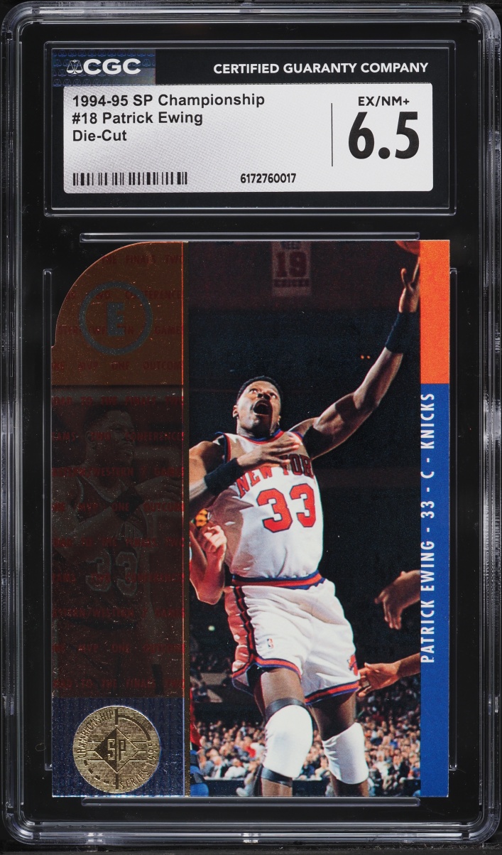 1994 SP Championship Die-Cut Patrick Ewing #18 CGC 6.5 EXMT+
