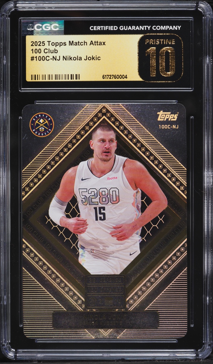 2025 Topps Match Attax 100 Club Nikola Jokic #100C-NJ CGC 10 PRISTINE