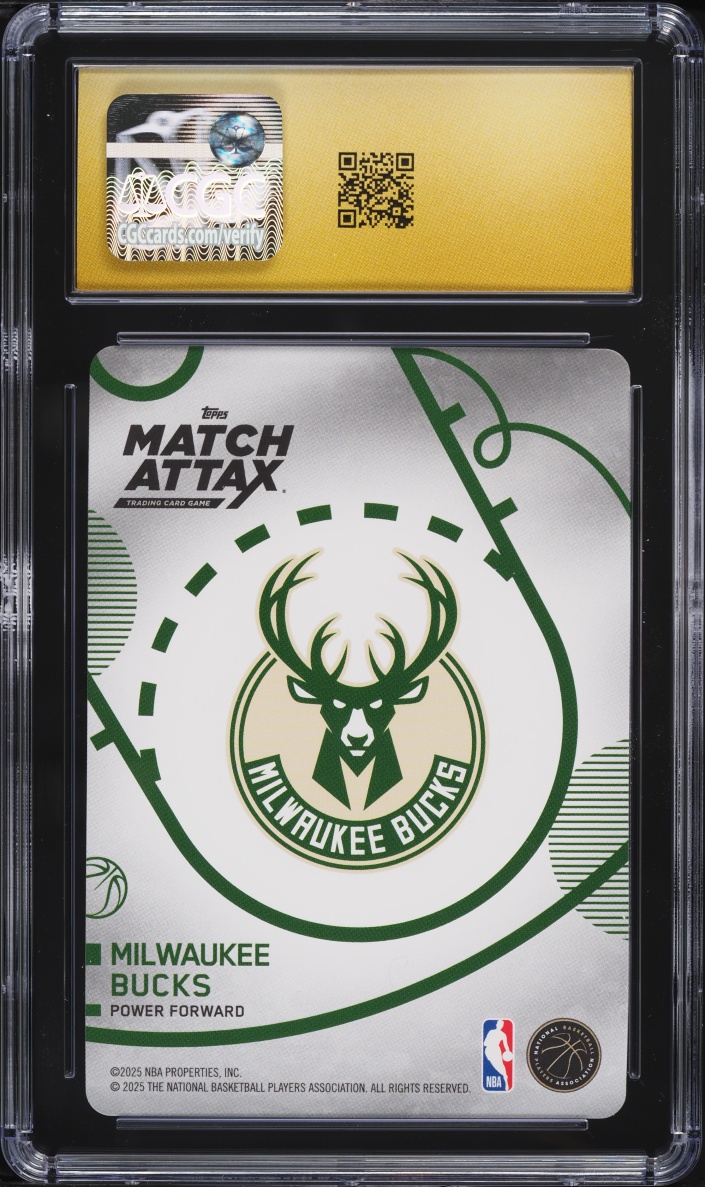 2025 Topps Match Attax 100 Club Giannis Antetokounmpo #100C-GA CGC 10 PRISTINE
