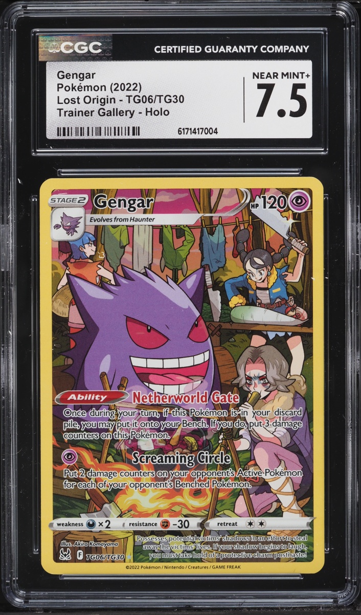 2022 Pokemon Sword & Shield Lost Origin Trainer Gallery CHR Gengar #TG06 CGC 7.5 NRMT+