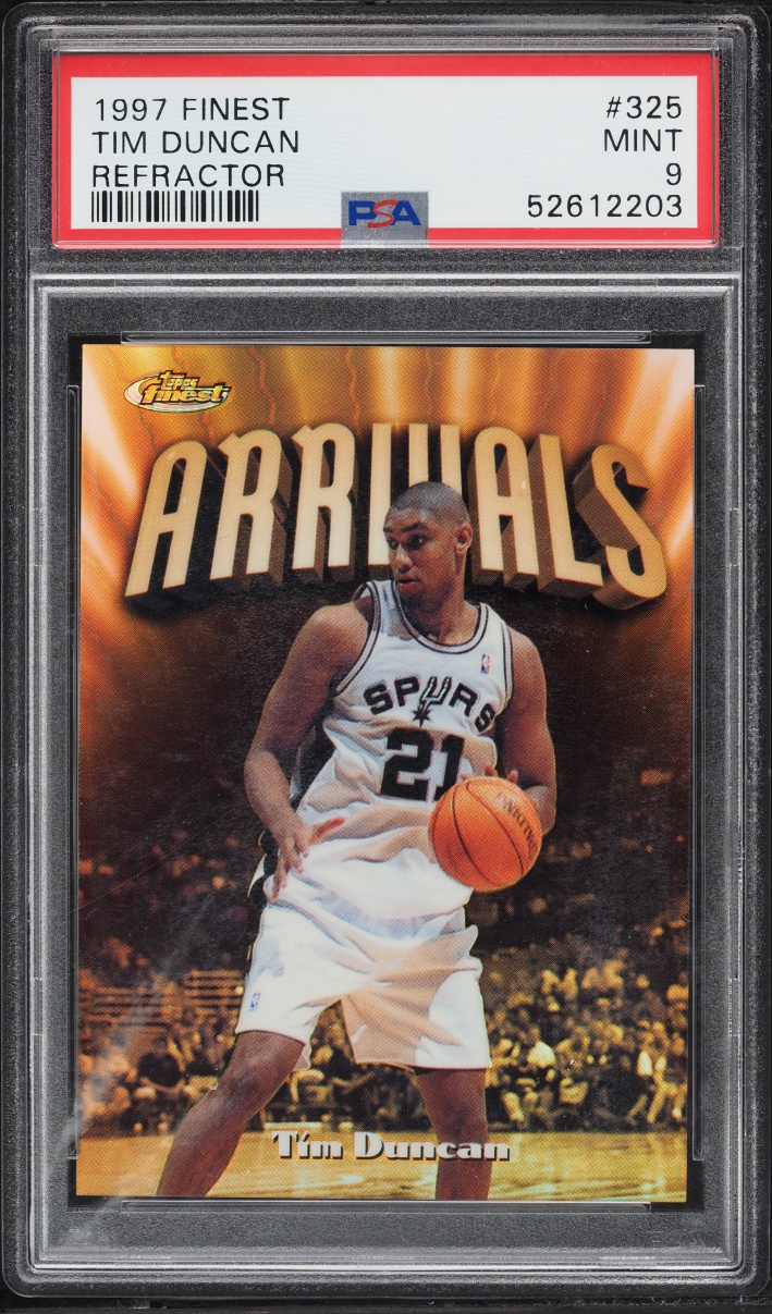 1997 Finest Refractor Tim Duncan ROOKIE /289 #325 PSA 9 MINT