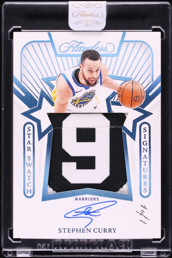 2023 Panini Flawless Star Swatch Platinum Stephen Curry PATCH AUTO 1/1 #SSS-SCU