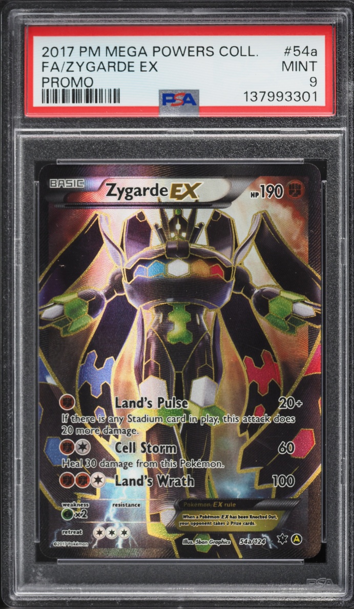 2017 Pokemon XY Promo Fates Collide Mega Powers Collection Full Art Zygarde EX #54a PSA 9 MINT