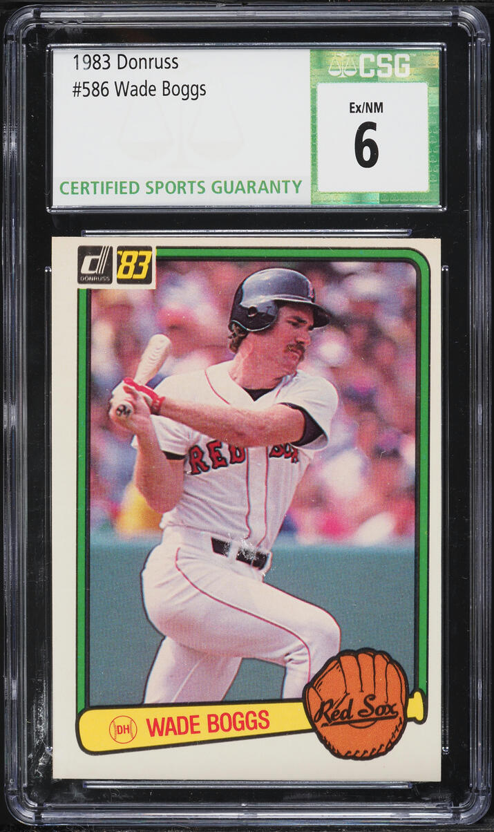 1983 Donruss Wade Boggs ROOKIE #586 CSG 6 EXMT