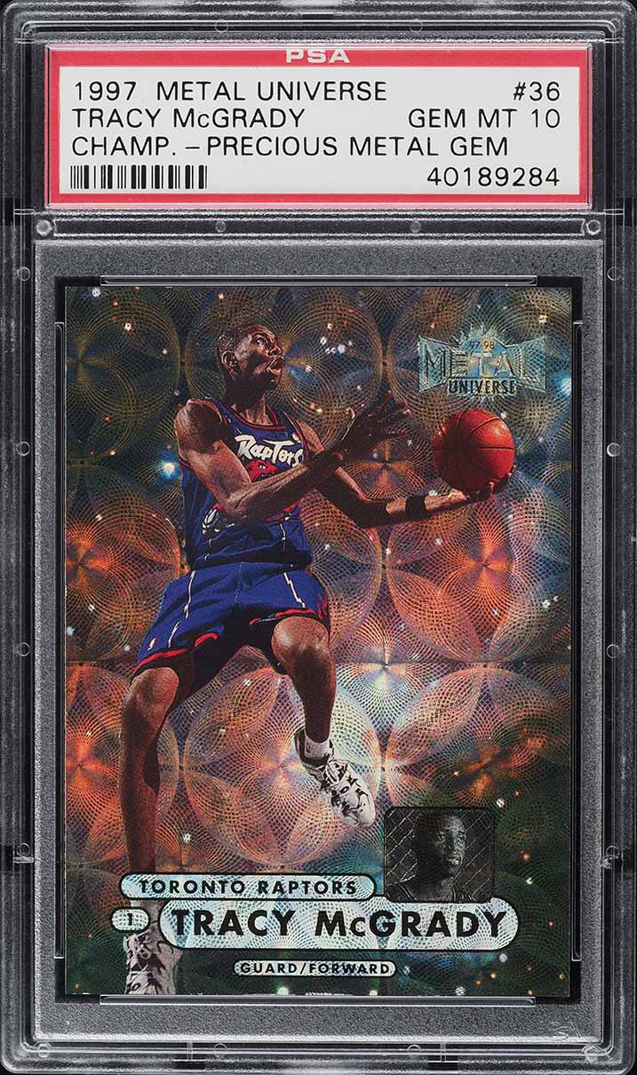 1997 Metal Universe Precious Metal Gems Tracy McGrady PMG ROOKIE