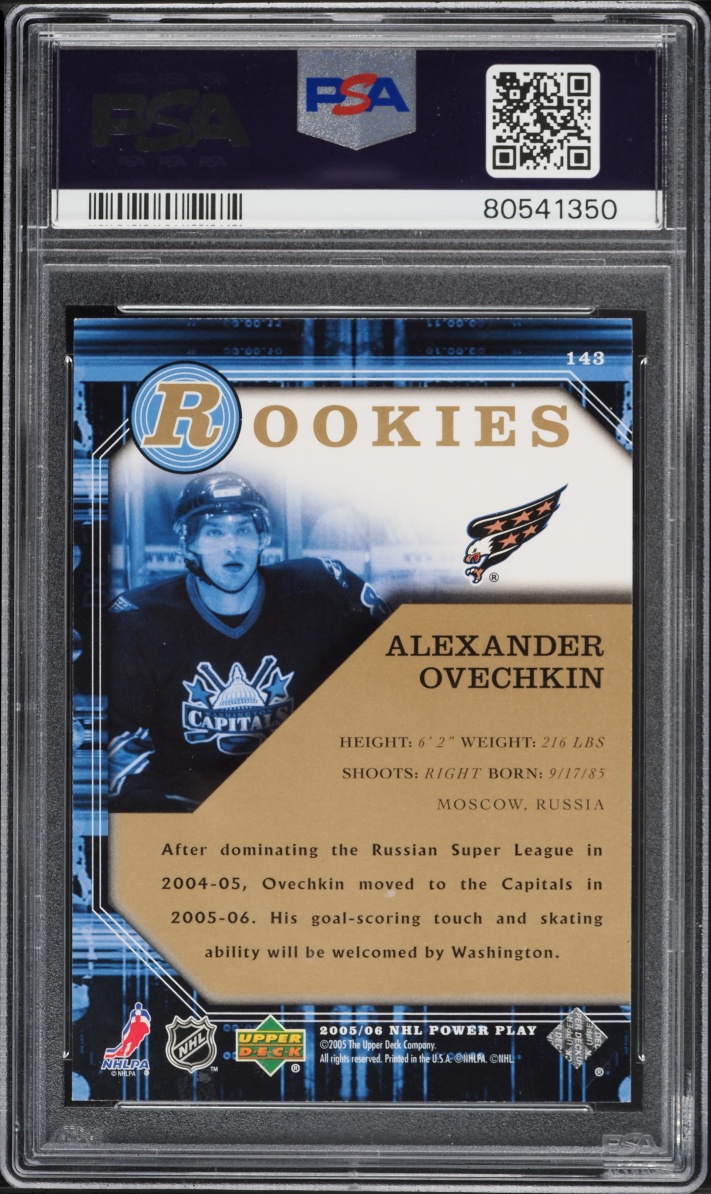 2005 Upper Deck Power Play Alexander Ovechkin ROOKIE #143 PSA 10 GEM MINT