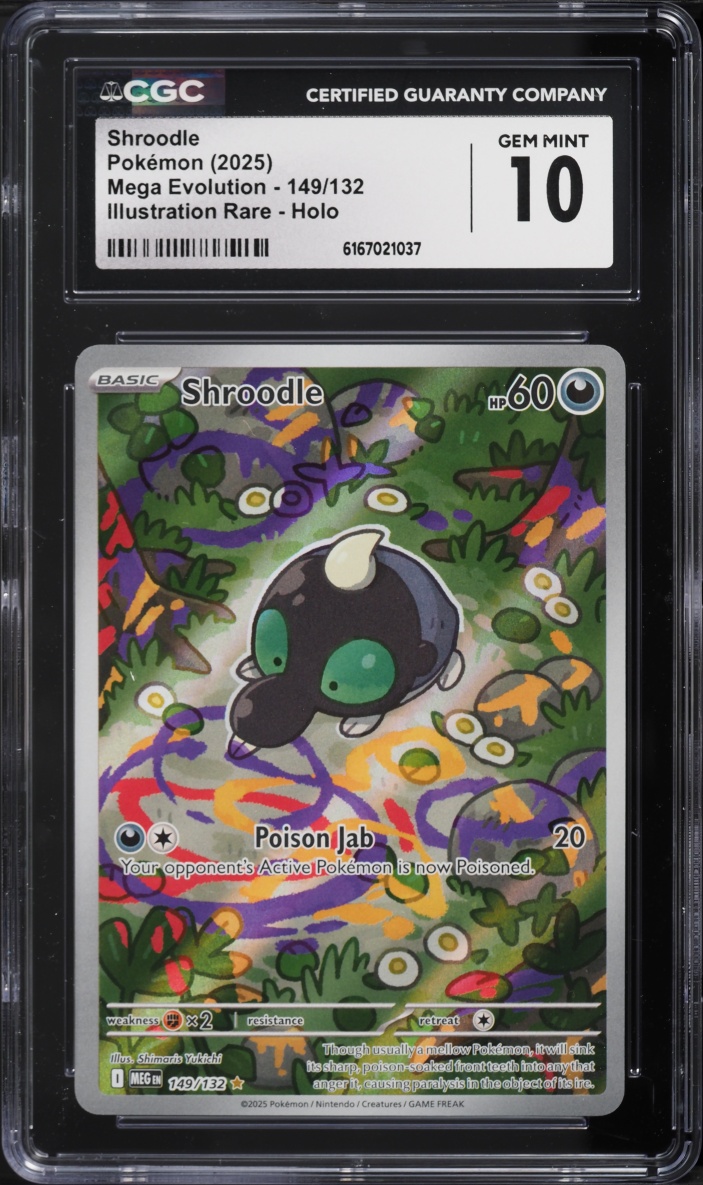 2025 Pokemon Mega Evolution IR Shroodle #149 CGC 10 GEM MINT