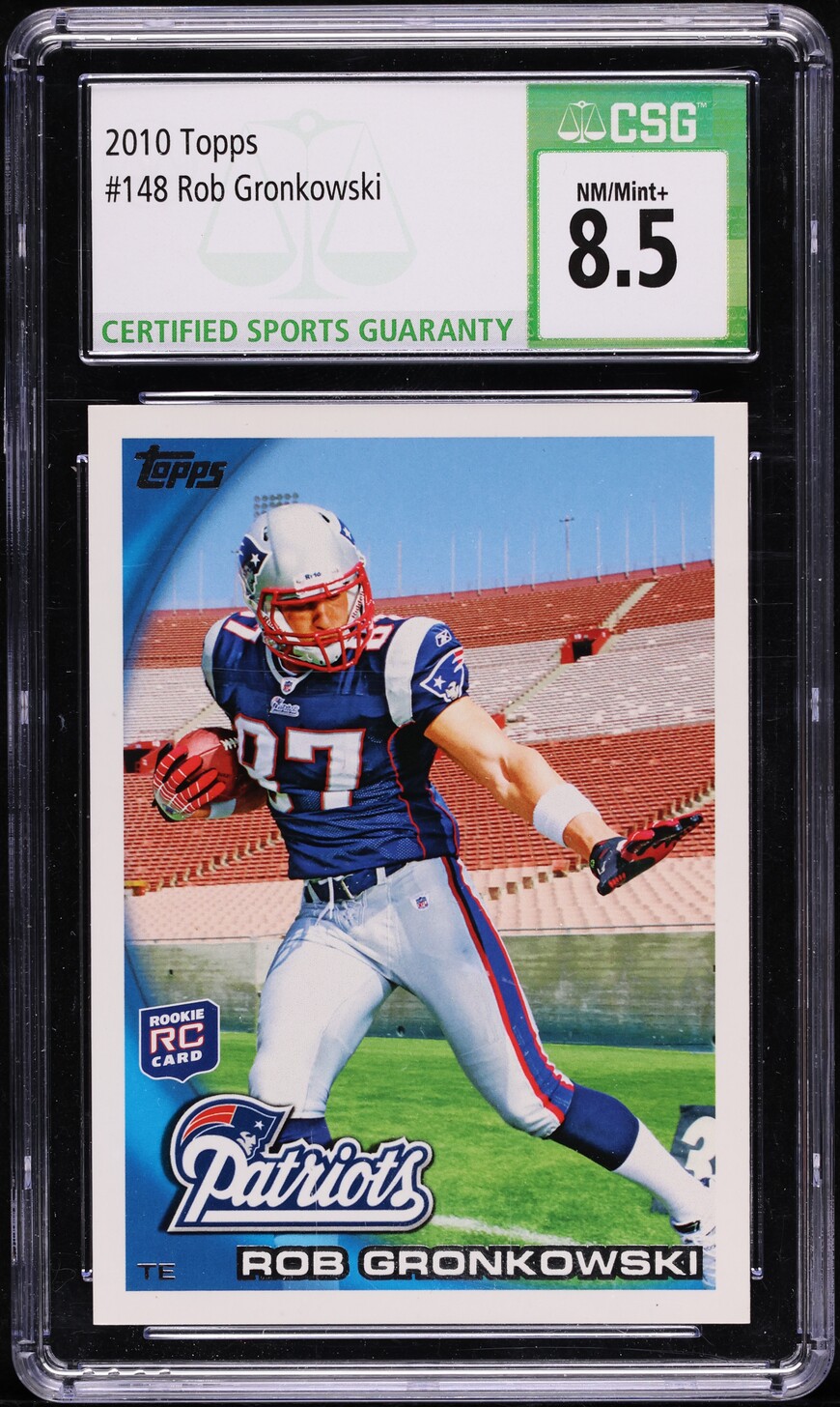 2010 Topps Football Rob Gronkowski ROOKIE #148 CSG 8.5 NM-MT+