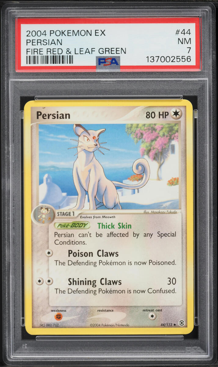 2004 Pokemon Ex Fire Red & Leaf Green Persian #44 PSA 7 NRMT