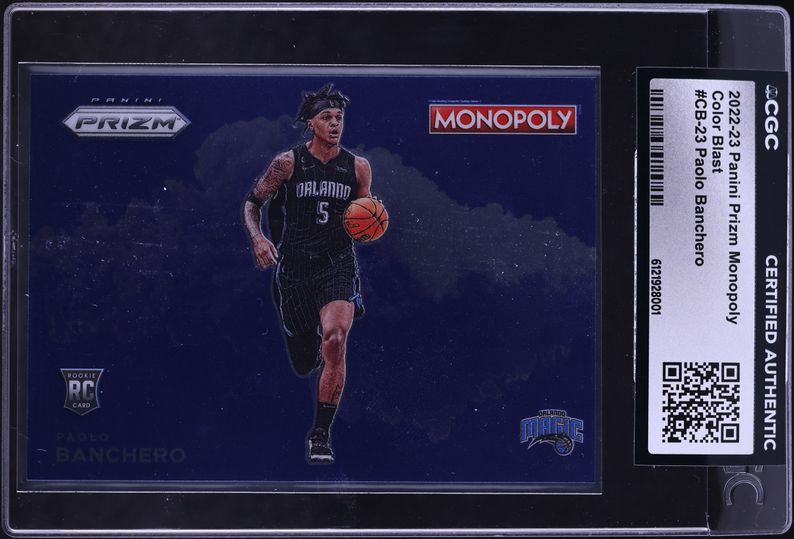 2022 Panini Prizm Monopoly Blue Money Shimmer Paolo Banchero RC