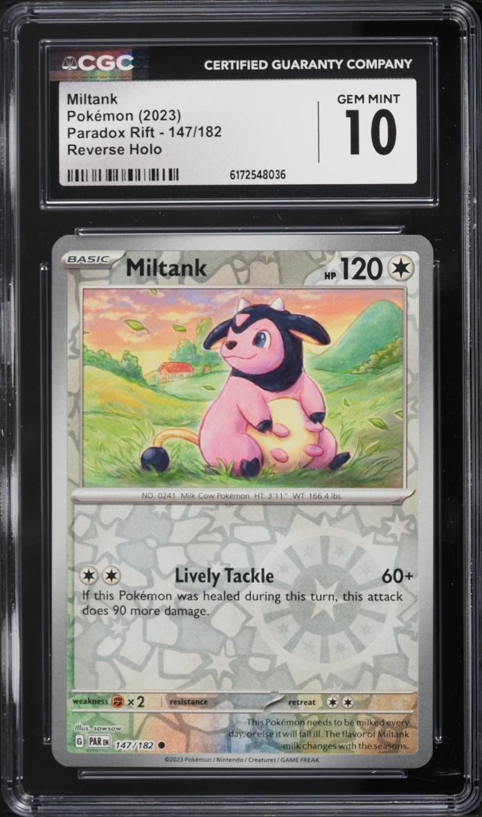2023 Pokemon Scarlet & Violet Paradox Rift Reverse Holo Miltank #147 CGC 10 GEM MINT