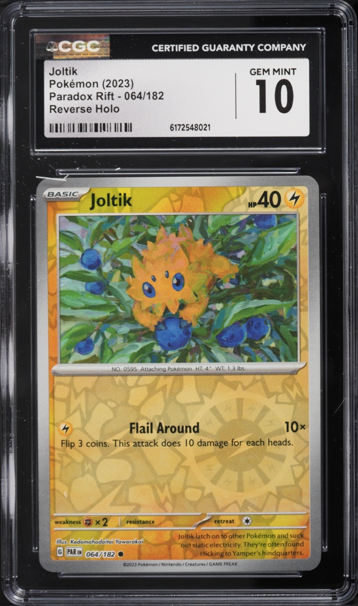 2023 Pokemon Scarlet & Violet Paradox Rift Reverse Holo Joltik #064 CGC 10 GEM MINT