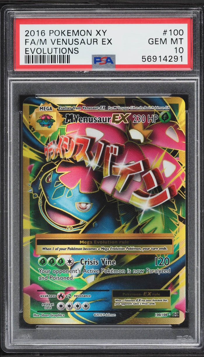 2016 Pokemon XY Evolutions Full Art M Venusaur EX #100 PSA 10 GEM MINT