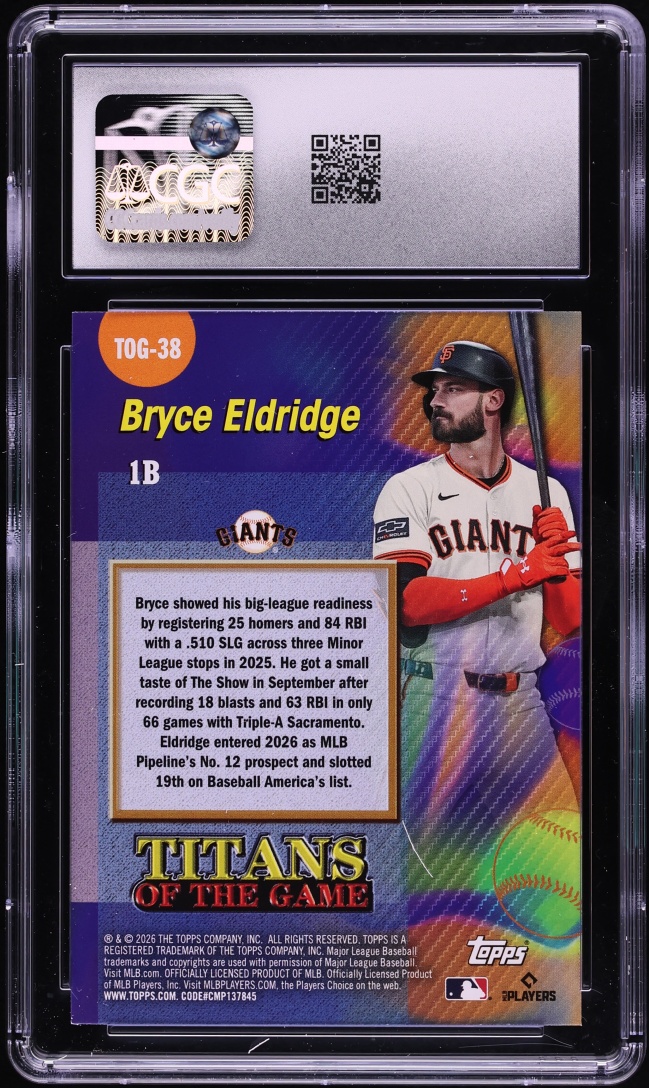 2026 Topps Titans Of The Game Bryce Eldridge ROOKIE #TOG-38 CGC 9 MINT