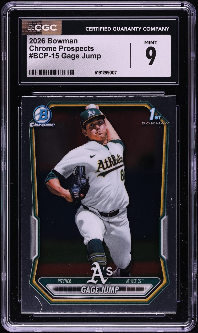 2026 Bowman Chrome Gage Jump PROSPECT #BCP-15 CGC 9 MINT