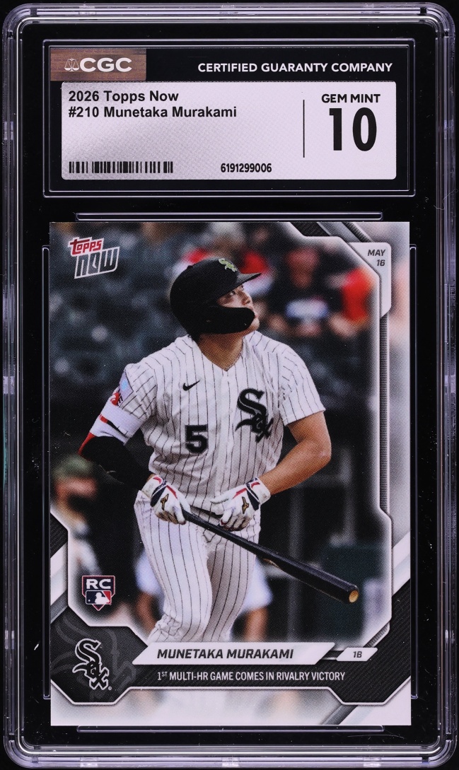 2026 Topps Now Munetaka Murakami ROOKIE #210 CGC 10 GEM MINT