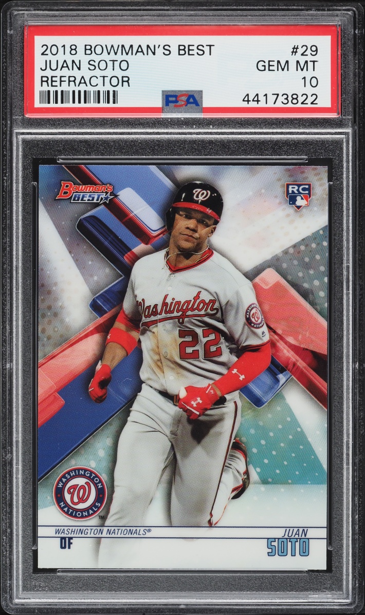 2018 Bowman's Best Refractor Juan Soto ROOKIE #29 PSA 10 GEM MINT