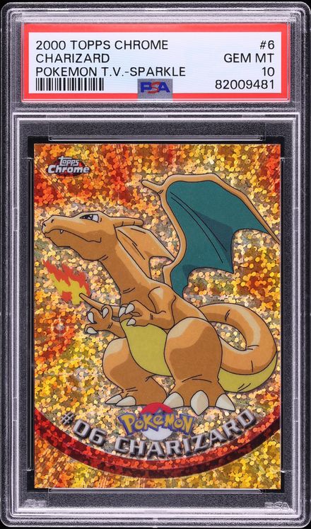 2000 Topps Chrome Pokemon TV Sparkle Charizard #6 PSA 10 GEM MINT