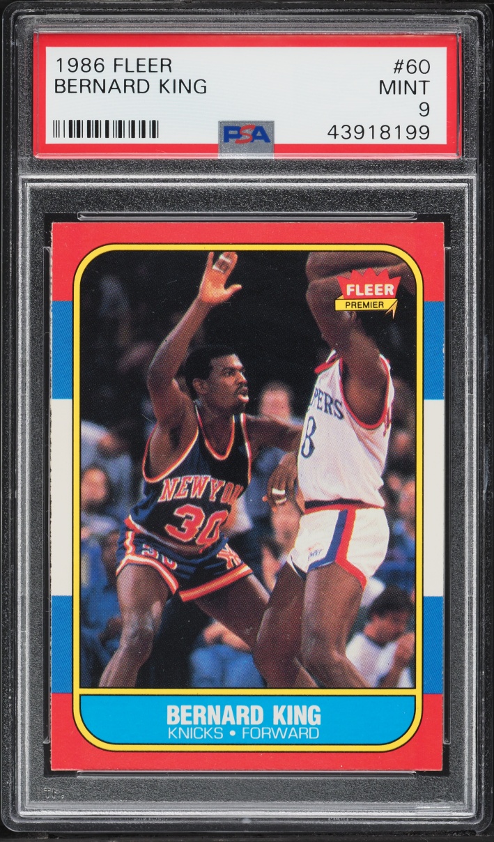 1986 Fleer Basketball Bernard King #60 PSA 9 MINT