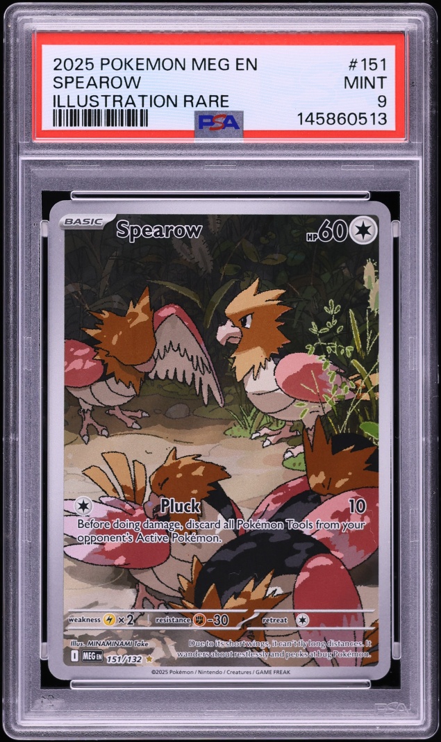 2025 Pokemon Mega Evolution IR Spearow #151 PSA 9 MINT