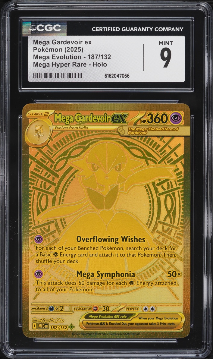 2025 Pokemon Mega Evolution MHR Mega Gardevoir Ex #187 CGC 9 MINT