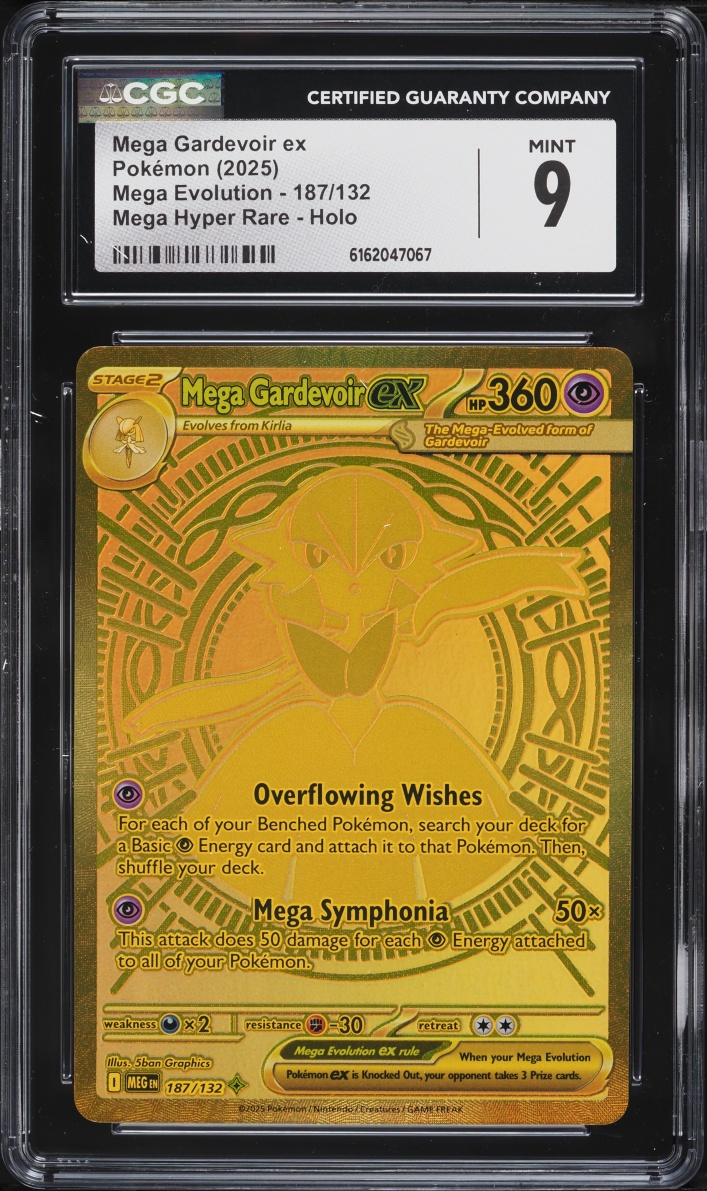 2025 Pokemon Mega Evolution MHR Mega Gardevoir Ex #187 CGC 9 MINT