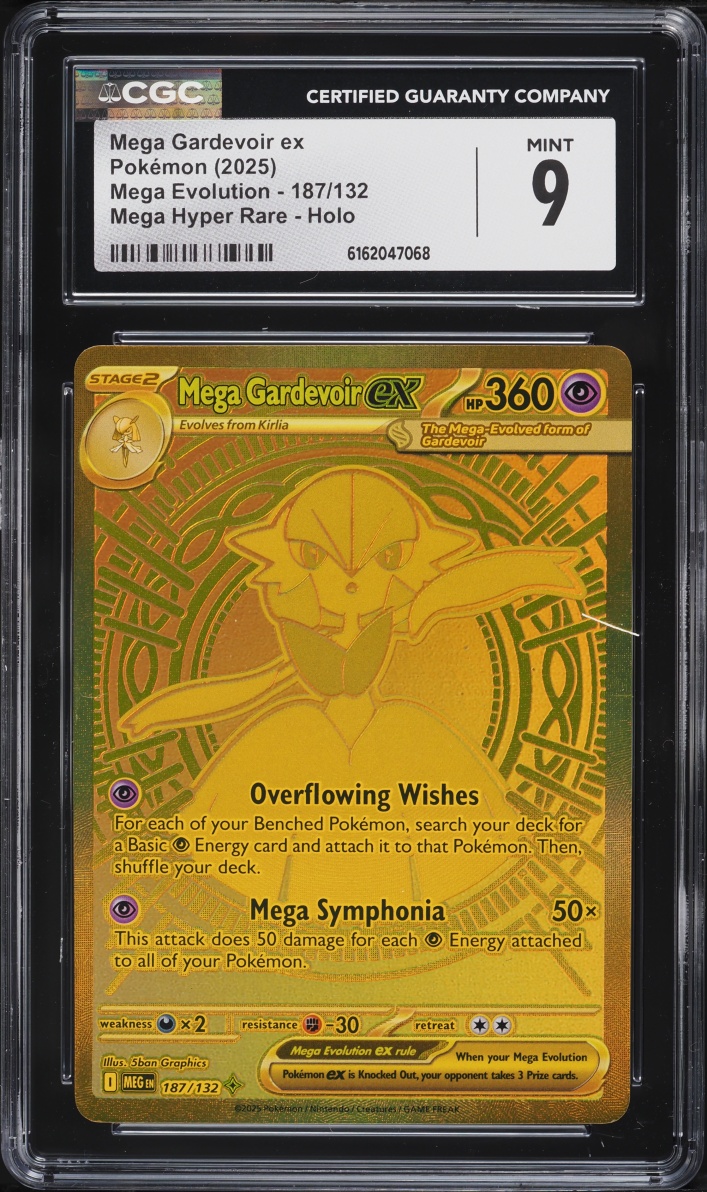 2025 Pokemon Mega Evolution MHR Mega Gardevoir Ex #187 CGC 9 MINT
