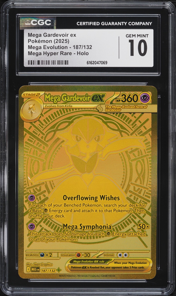 2025 Pokemon Mega Evolution MHR Mega Gardevoir Ex #187 CGC 10 GEM MINT