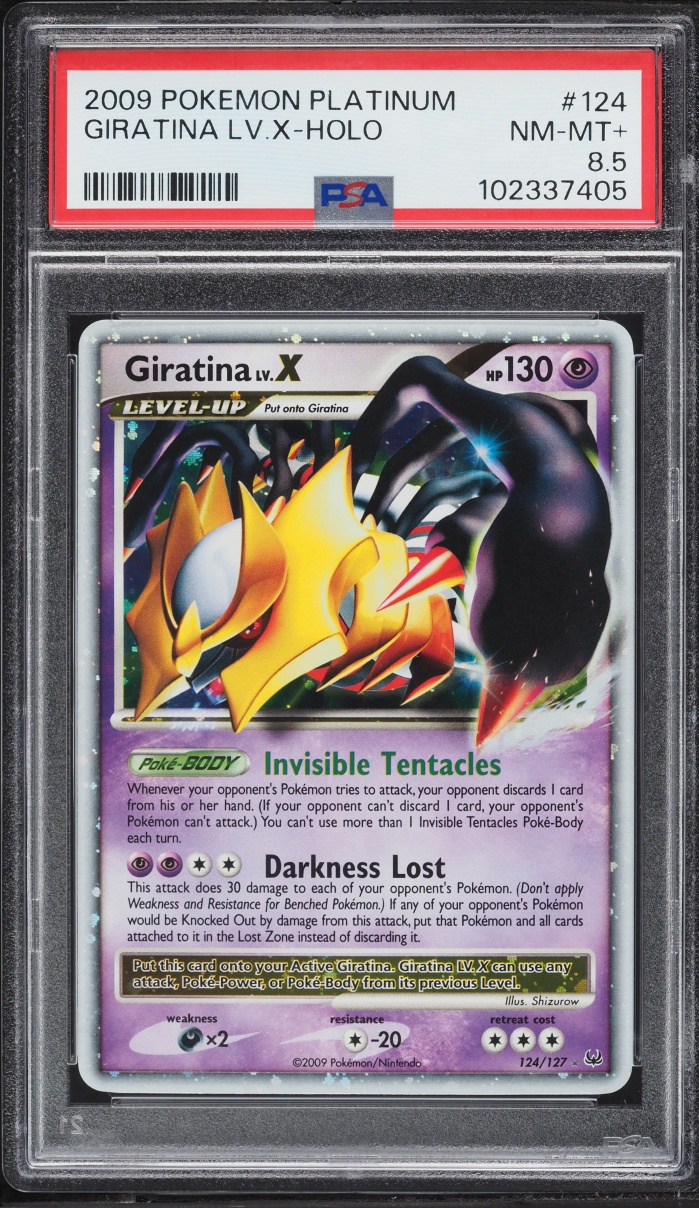 2009 Pokemon Platinum Holo Giratina Lv.X #124 PSA 8.5 NM-MT+