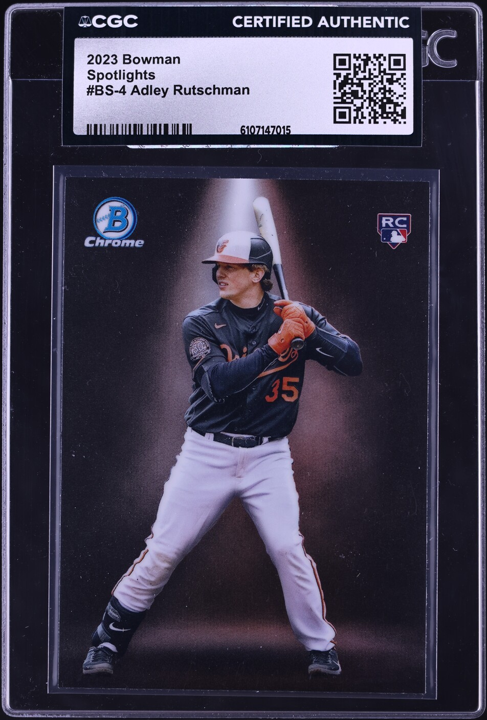 2023 Bowman Chrome Spotlights Adley Rutschman ROOKIE #BS-4 CGC AUTH
