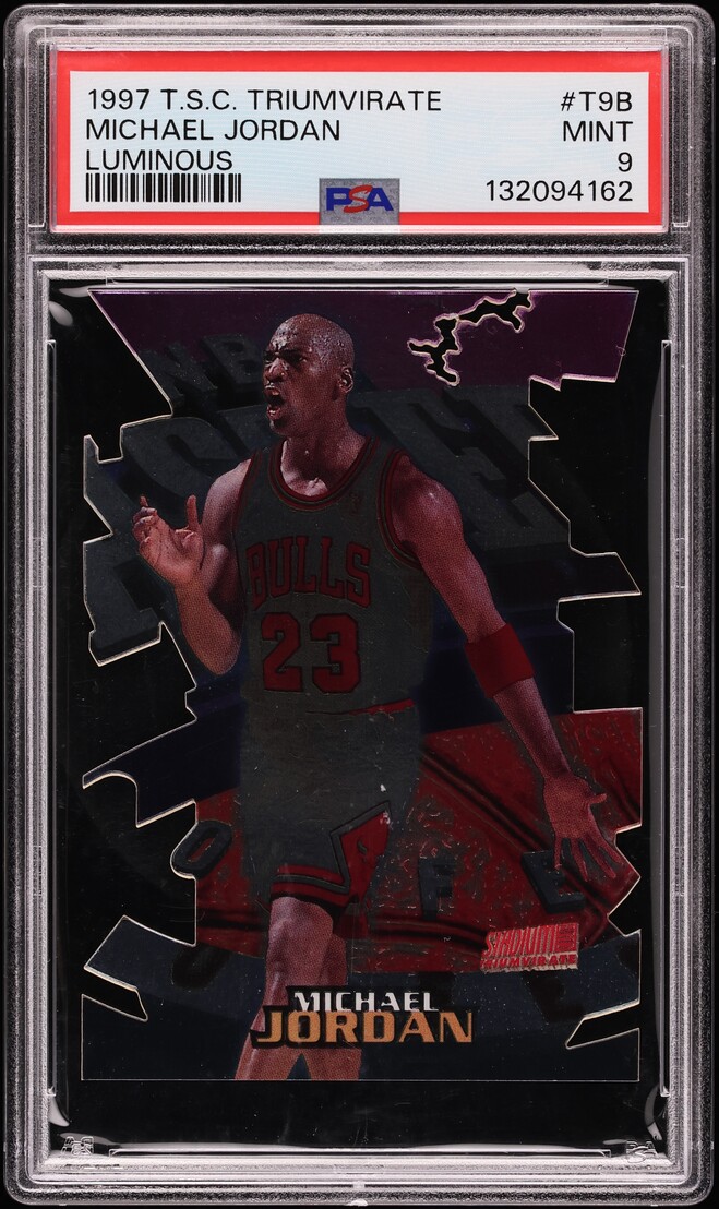 1997 Stadium Club Triumvirate Luminous Die-Cut Michael Jordan #T9B PSA 9 MINT
