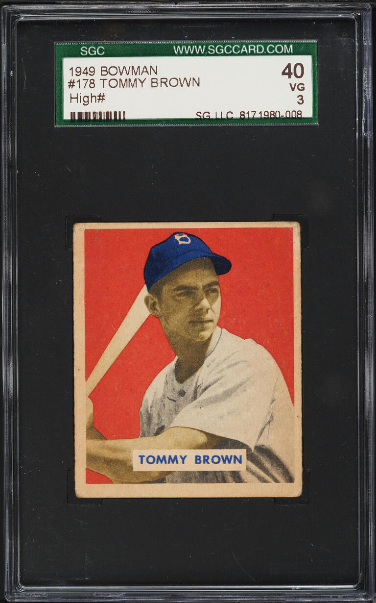 1949 Bowman Tommy Brown #178 SGC 3 VG