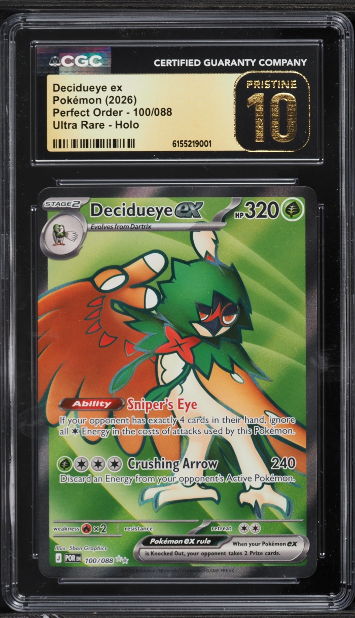 2026 Pokemon Mega Evolution Perfect Order Full Art Decidueye ex #100 CGC 10 PRISTINE