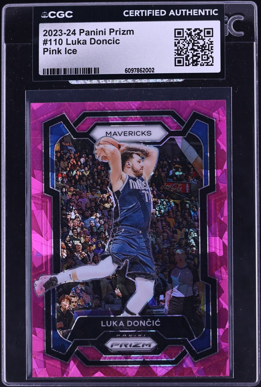 2023 Panini Prizm Pink Ice Luka Doncic #110 CGC AUTH