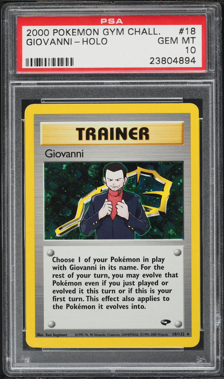 2000 Pokemon Gym Challenge Holo Giovanni #18 PSA 10 GEM MINT