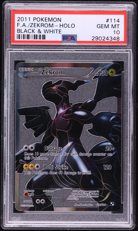 2011 Pokemon Black & White Full Art Zekrom #114 PSA 10 GEM MINT