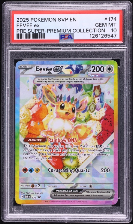 2025 Pokemon Scarlet & Violet Promo Prismatic Evolutions Premium Eevee ex #174 PSA 10 GEM MINT