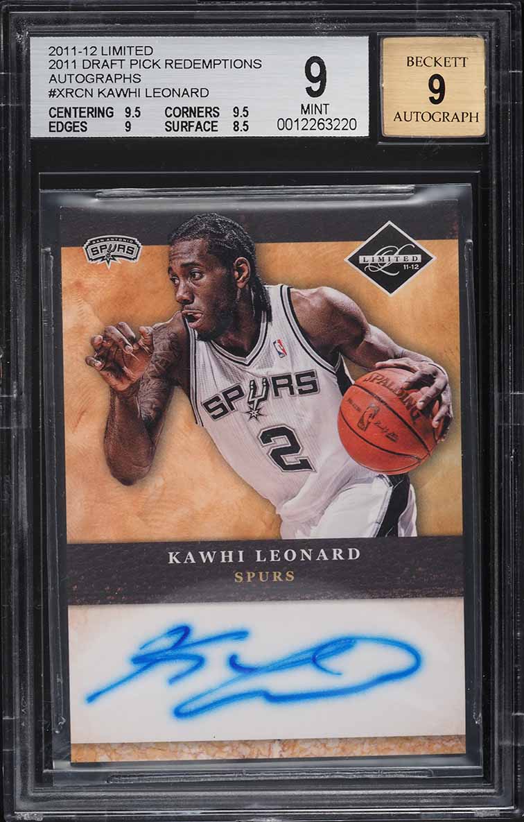 2011 Panini Limited Draft Pick Redemption Kawhi Leonard ROOKIE AUTO #14 BGS 9 MINT
