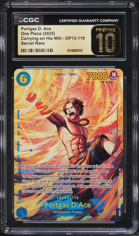 2025 One Piece Royal Blood Treasure Rare Portgas D. Ace #OP08-052
