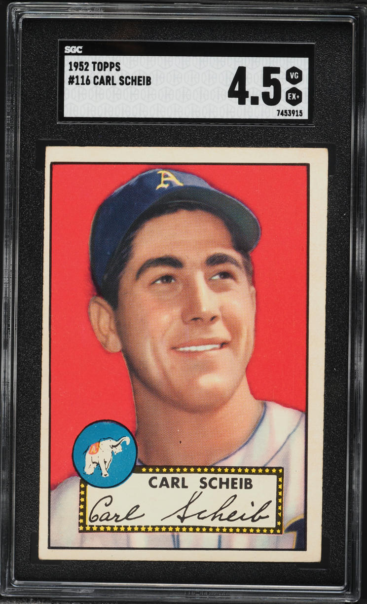1952 Topps Carl Scheib #116 SGC 4.5 VGEX+