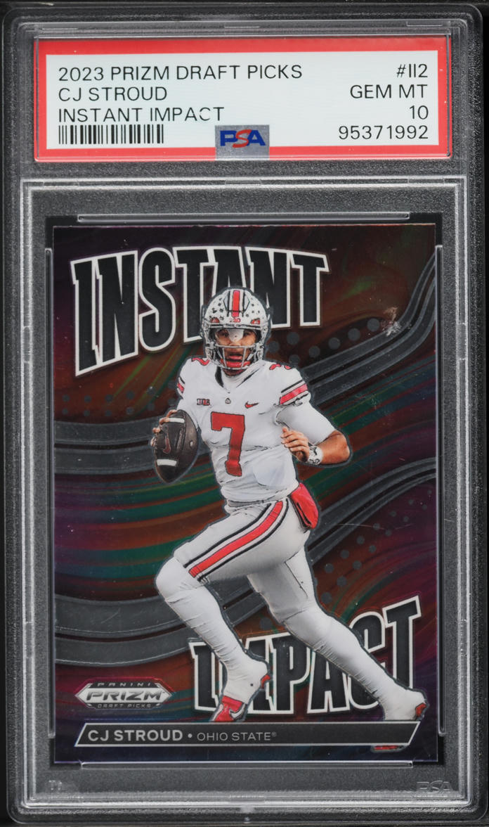 2023 Panini Prizm Draft Picks Instant Impact C.J. Stroud ROOKIE #II-2 PSA 10 GEM MINT