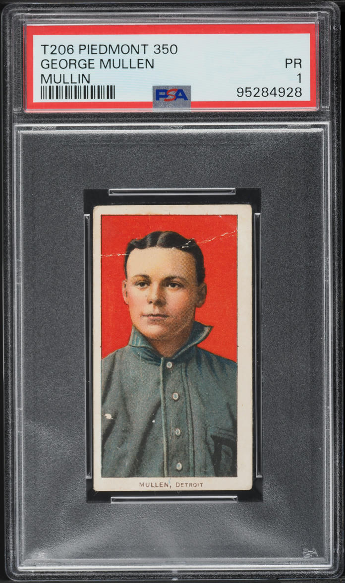 1909-11 T206 George Mullen MULLIN, PIEDMONT PSA 1 PR