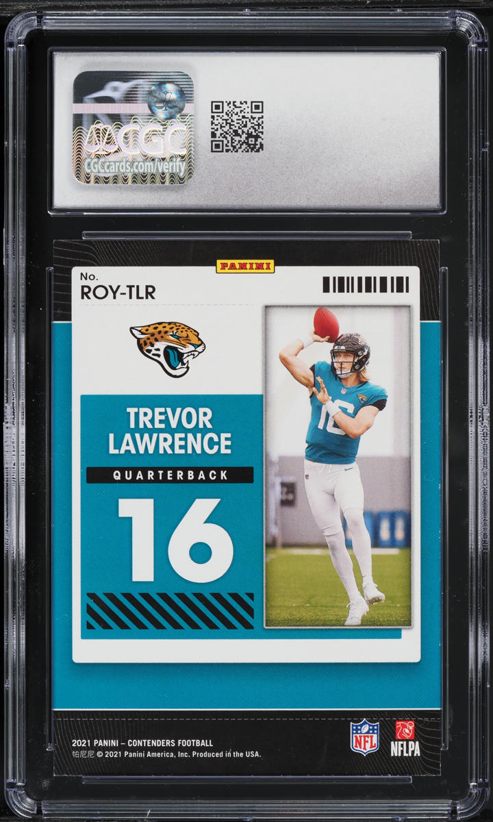 2021 Panini Contenders ROY Trevor Lawrence ROOKIE #ROY-TLR CGC 9 MINT