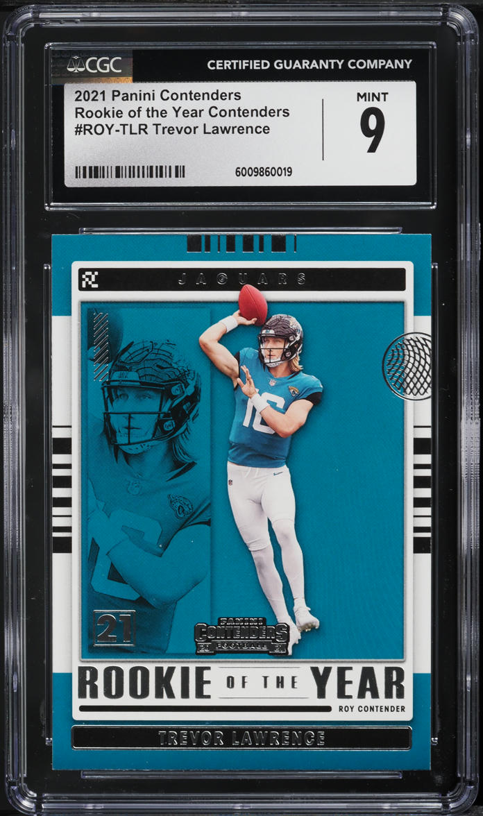 2021 Panini Contenders ROY Trevor Lawrence ROOKIE #ROY-TLR CGC 9 MINT
