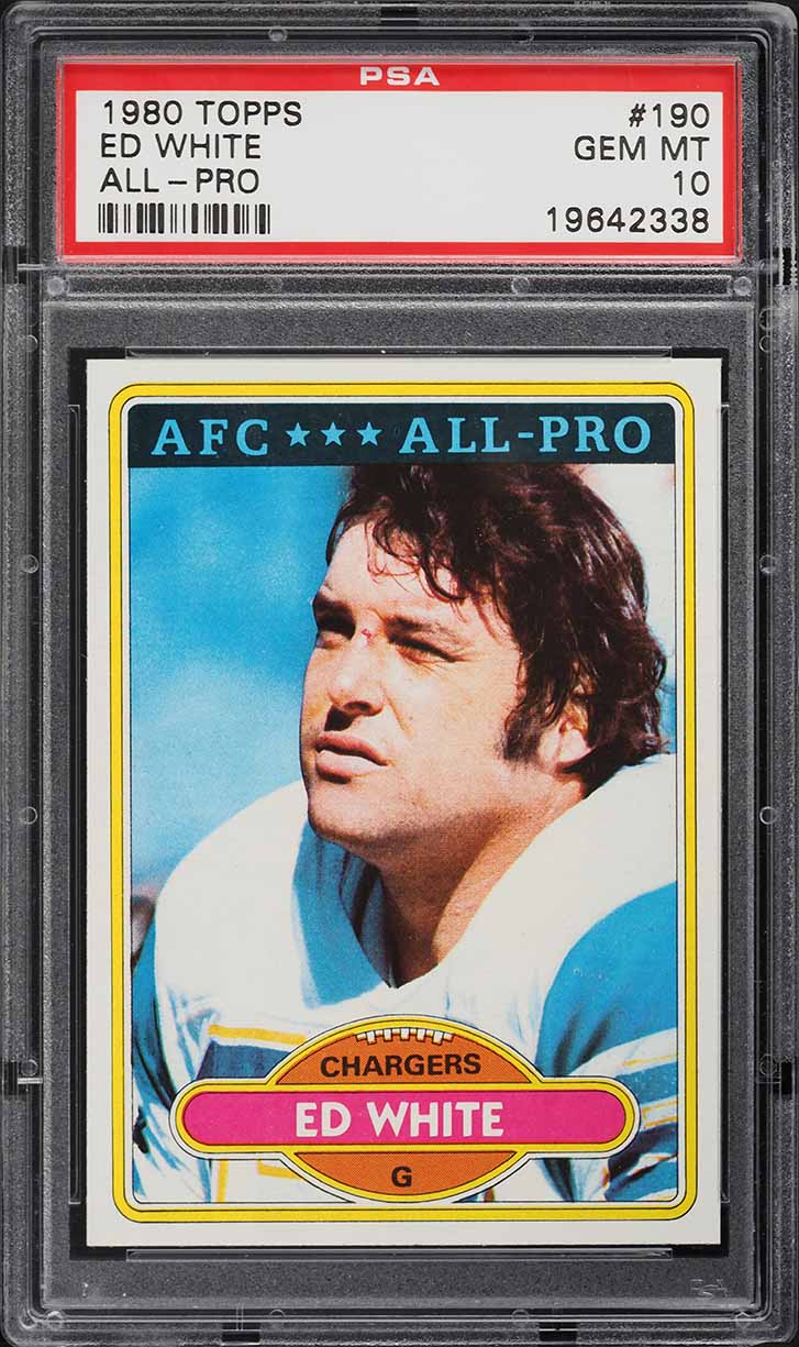 1980 Topps Football Ed White ALL-PRO #190 PSA 10 GEM MINT