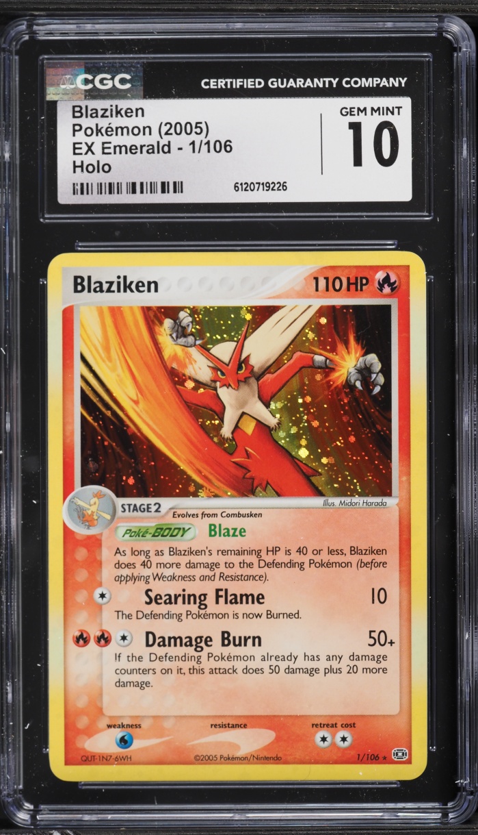 2005 Pokemon EX Emerald Holo Blaziken #1 CGC 10 GEM MINT
