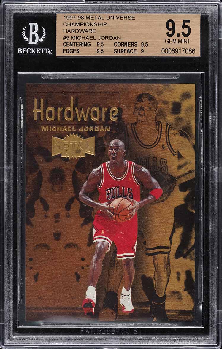 1997 Metal Universe Championship Hardware Michael Jordan #5 BGS 9.5 GEM MINT