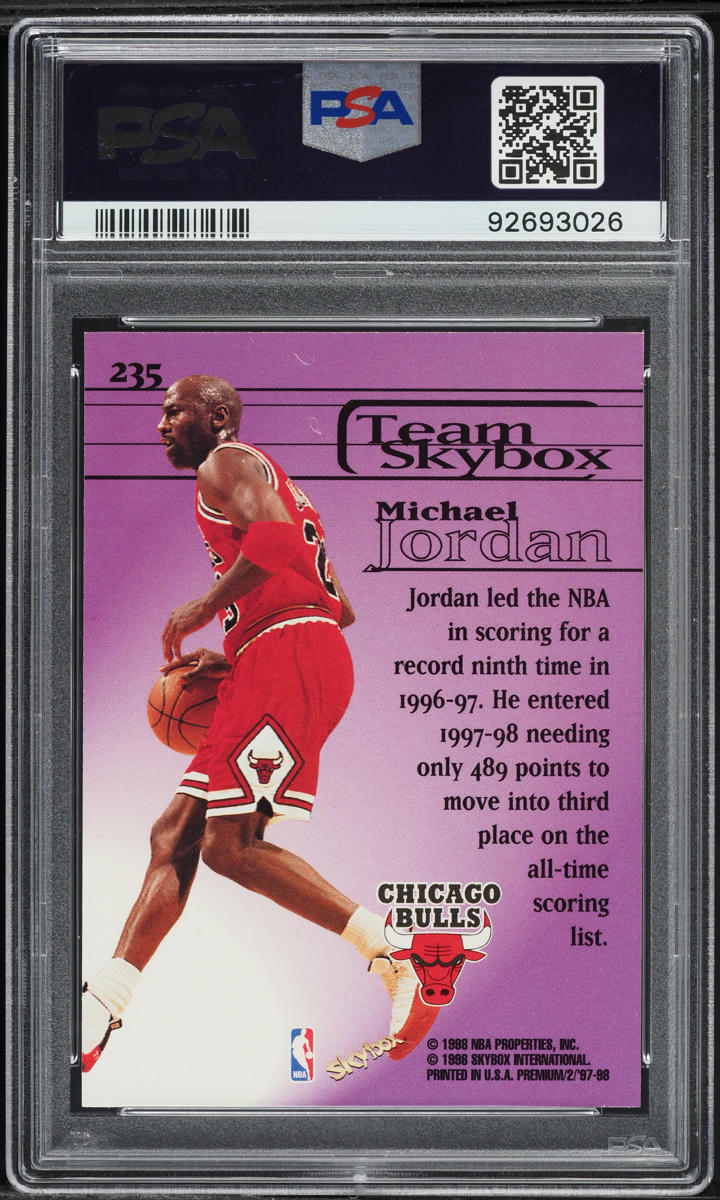 1997 Skybox Premium Michael Jordan #235 PSA 10 GEM MINT on
